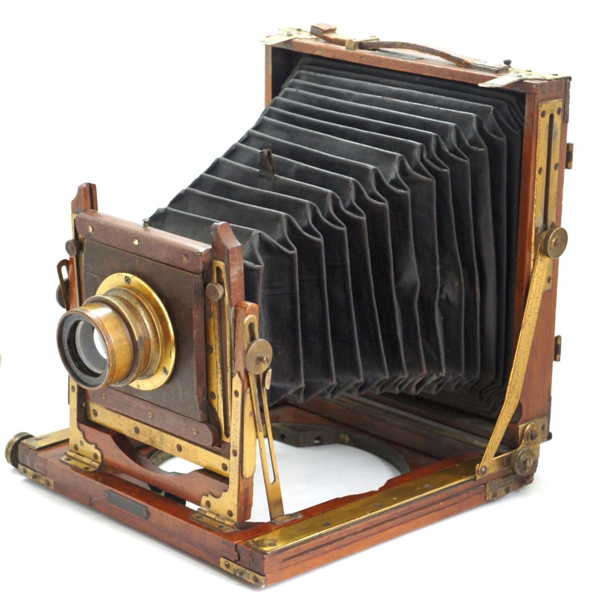 VERY RARE VINTAGE BRITISH MAHOGANY ANTIQUE LARGE FORMAT CAMERA 5x7
