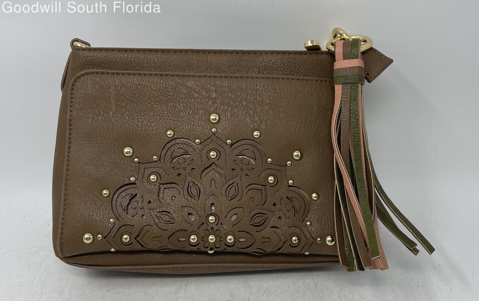 Unbranded Womens Brown Adjustable Strap Shoulder Crossbody Bag