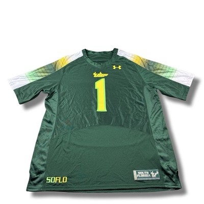Under Armour USF Bulls SOFLO Alternate Football Jersey #1 Men s Sz XL EUC Rare