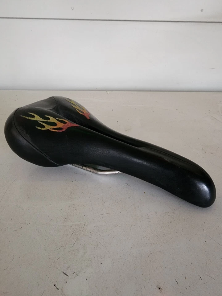 Sillín Terry Fly Ti Flame Fire negro titanio riel carretera bicicleta montaña asiento retro Foto 2 de 4