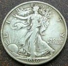 US 1936 Walking Liberty Half  **