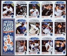 Chicago Tribune 2008 Cubs White Sox Uncut Sheet Baseball Cards Set 2+4