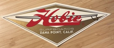 Hobie SURFBOARDS Dana Point, Calf. Diamond Red/ Gold LG Logo 9.5 Sticker/ Decal