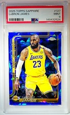 2025 TOPPS CHROME SAPPHIRE ED #127 LEBRON JAMES PSA 9