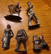 Lot Of 5 Lead Soldiers Barclay Manoil Radio Op, Nurse, Flag,Medic, Artillery Vtg