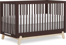 Dream On Me Hygge 5 in 1 Convertible Baby Crib Chocolate