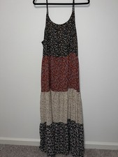 Women’s Sleeveless Floral Design Dress 3XL