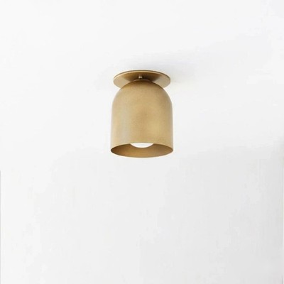 Handmade Brass Flush Mount Ceiling Light Dome Spotlight Modern Fixture