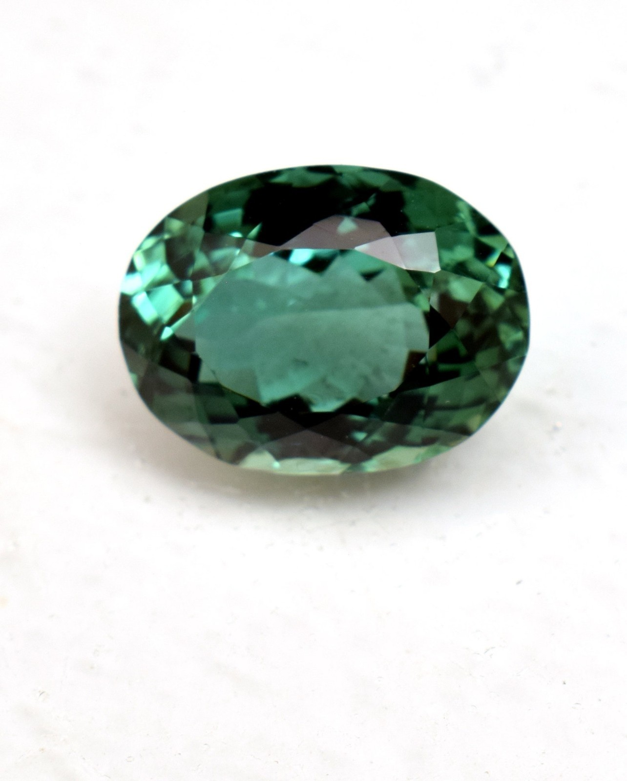 Certified 10 Ct+ Natural Indicolite Green Tourmaline Oval Cut Loose Gemstone