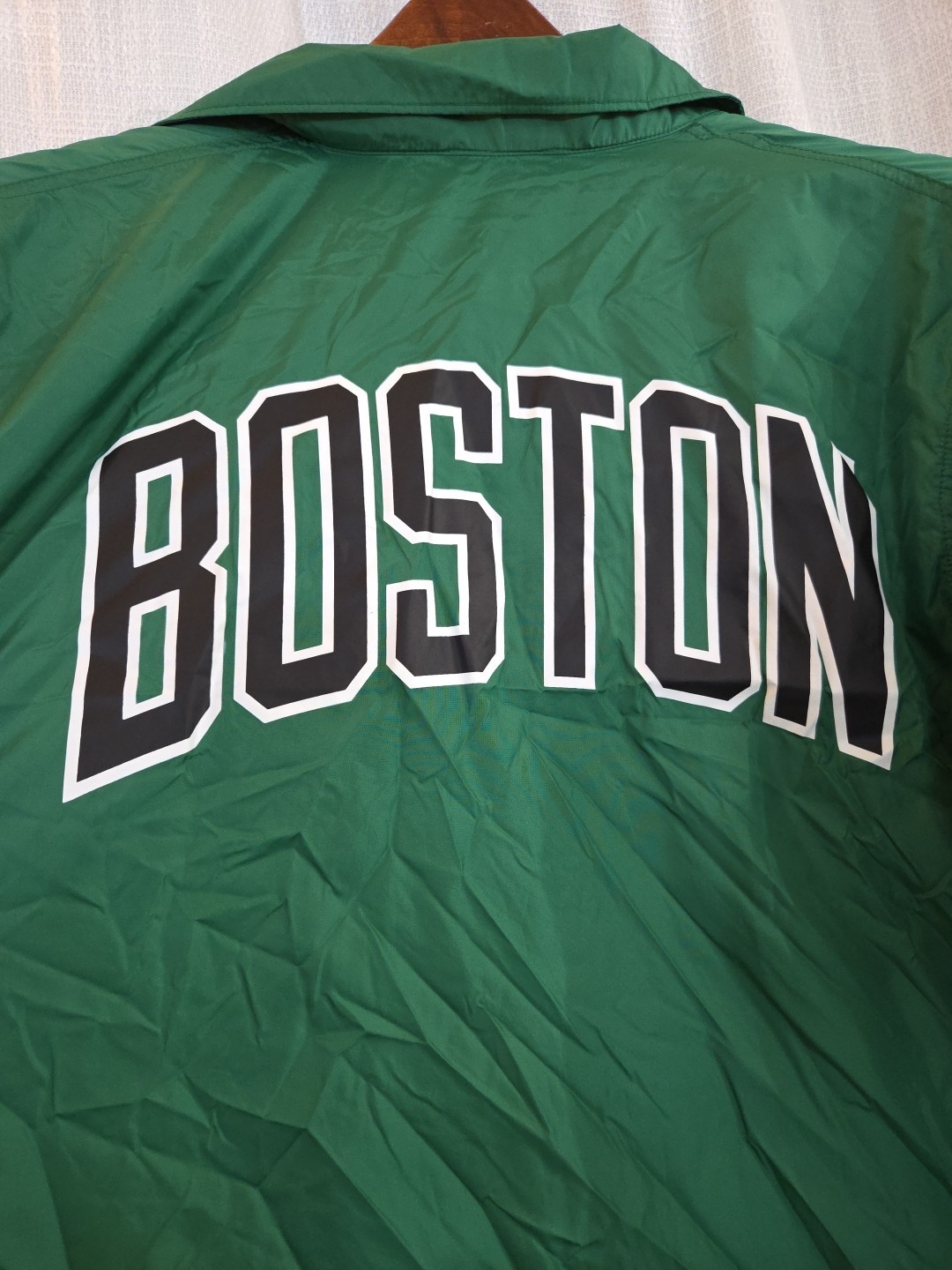 New Men's Levi's Boston Celtics NBA Club Coat Lightweight Jacket Green Size L thumbnail 9