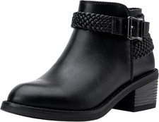 Jeossy Mujer Botines, Botines Cortos de Tacón Bajo, Botas de Vestido Otoño con...