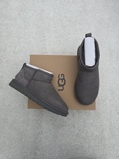 Image of UGG Classic Ultra Mini Boots Size UK 5 EUR 38 in Grey | Brand New