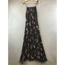 Free People Garden Party Maxi Dress Size M Tiered Oversized Flowy Black