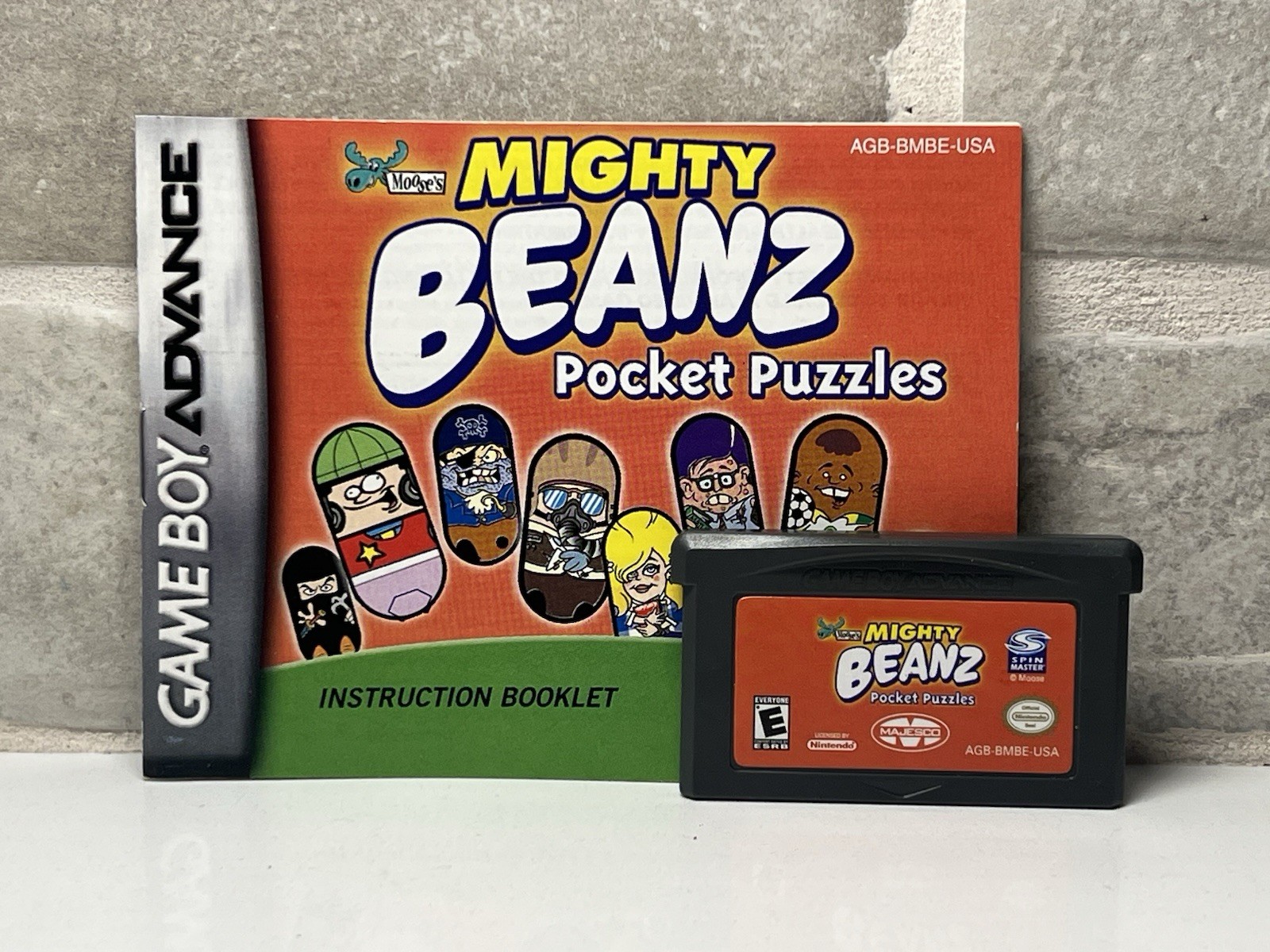 Mighty Beanz Pocket Puzzles - Nintendo Game Boy Advance, GBA - Game + Manual