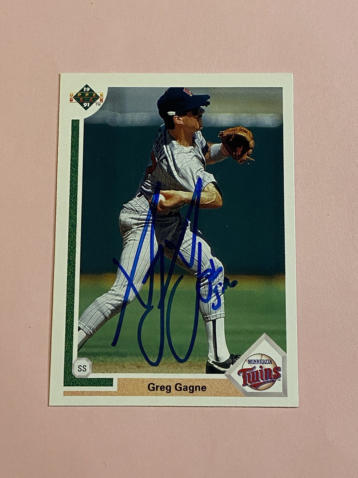 Greg Gagne 1991 Upper Deck IP Auto Autograph 