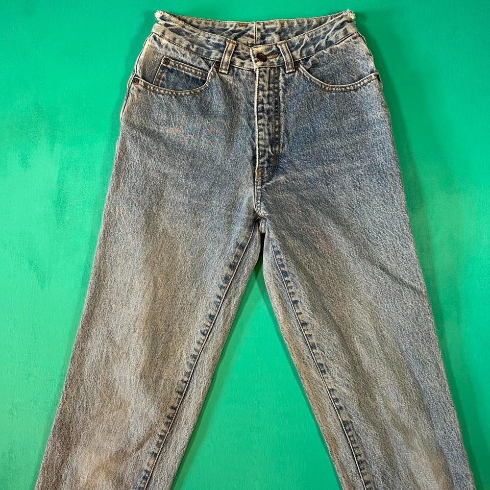 Jeans de mezclilla PePe lavado ácido vintage años 80 cintura alta lavado ácido Foto 2 de 4