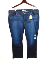 Levi's Size 22W NWT Classic Bootcut Dark Blue Jeans Stretch Denim Mid Rise Woman