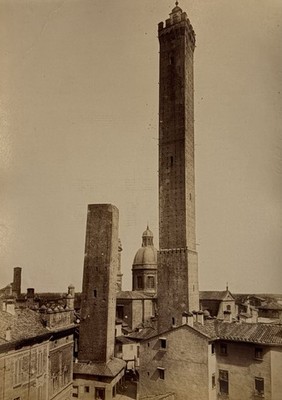 Italien, Bologna, Turm Asinelli & Garisenda, Kuppel, Kirche, Alinari, 1850 »