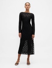 Gap Black Lace Bell Sleeve Maxi Dress Size S NWT RT$100