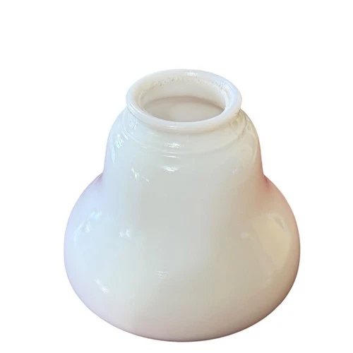 Vintage White Milk Glass Bell Lamp Shade Replacement Globe 2.25 Inch Fitter