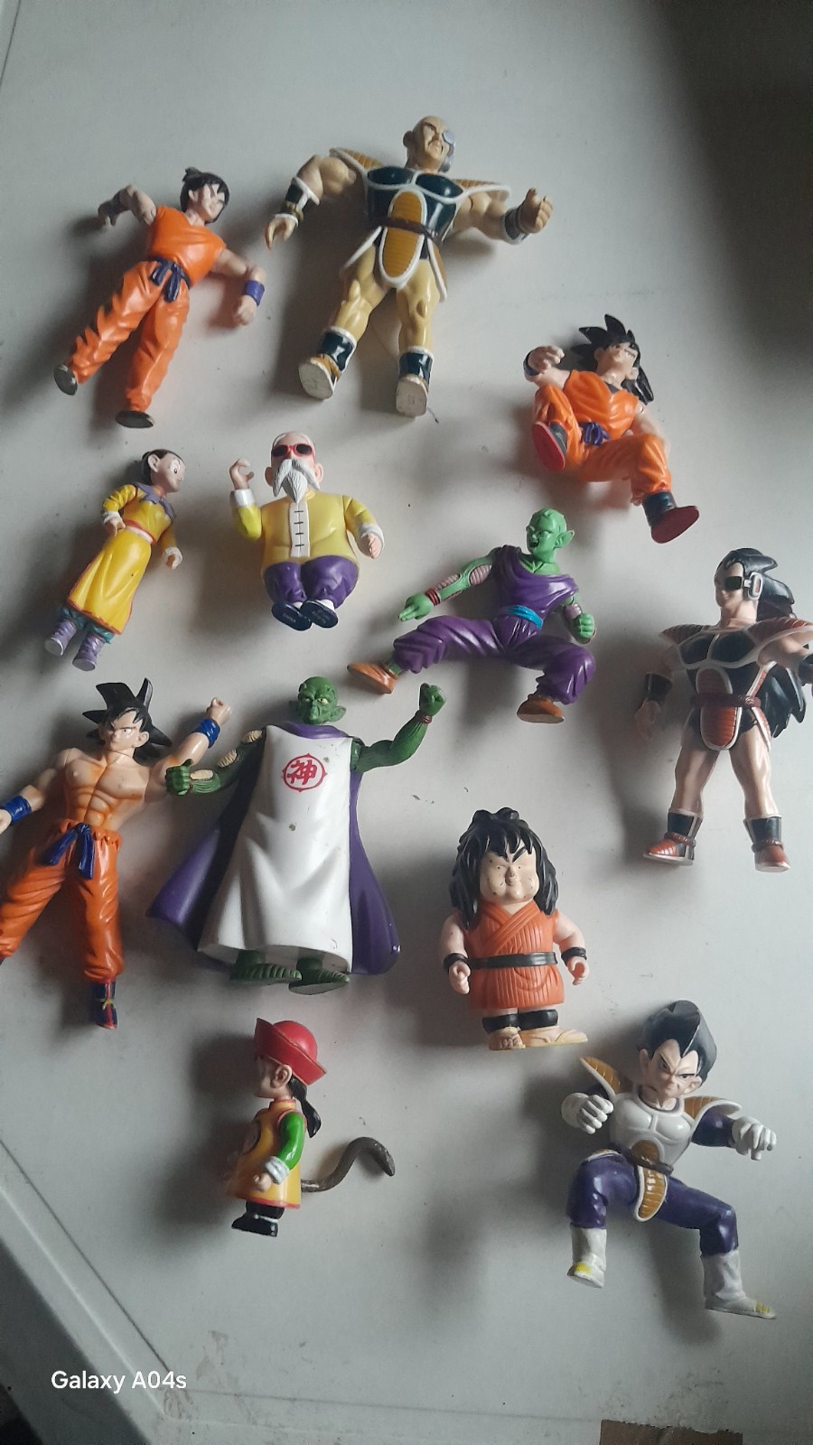 Vintage Lot of 12 Dragon Ball Z Bandai BS 1989 Action Figures Goku Nappa Chichi Jajirobe