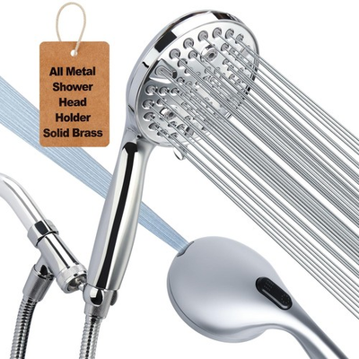#ad #ad Shower Head Handheld with All Metal Showerhead HolderHigh Pressure Built in $49.84
