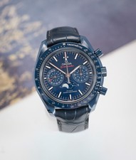 Omega Blue Side Of The Moon 2023 Full Set Moonphase Ceramic Speedmaster