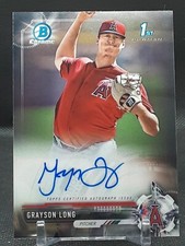 GRAYSON LONG 2017 BOWMAN CHROME AUTO ROOKIE ANGELS 