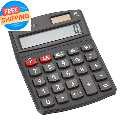 8-Digit LCD Desktop Calculator, Black, Small, New in Box (NIB)