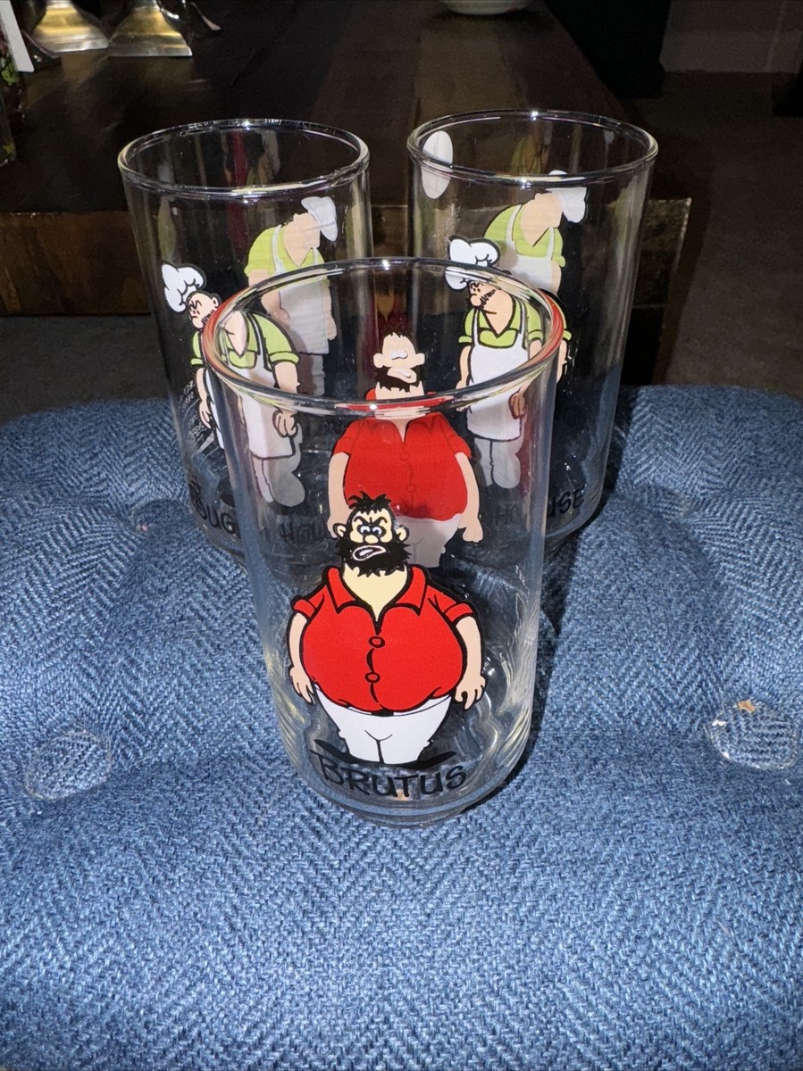 3 Coca-Cola Kollect-A-Set Series Glasses Brutus & 2 Rough