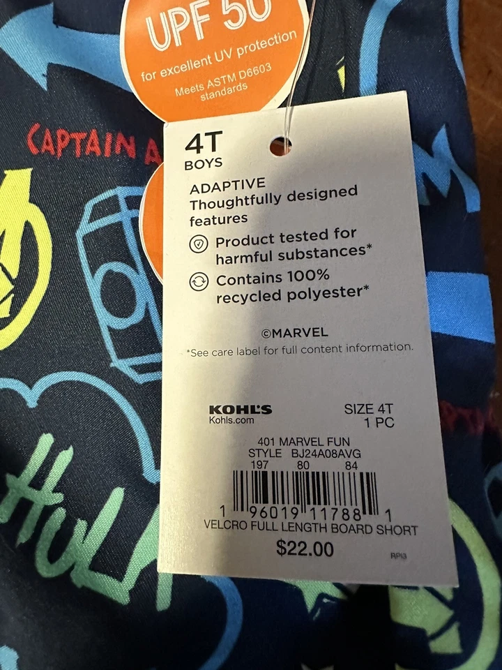 Bañador Marvel para niños talla 4T Foto 3 de 3