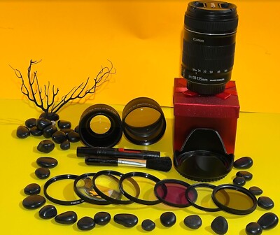 Canon EF-S 18-135mm F/3.5-5.6 IS Lens Pro Kit Filters , Hood , Case , Wide , 2X+