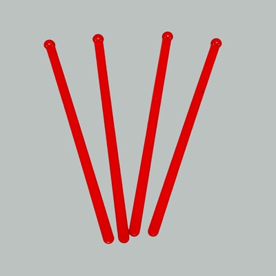 Vintage Red 6'' Beverage Stir Swizzle Sticks Set of 4