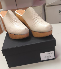 Rachel Comey Women's Bone Croc Printed Leather Dakota Clogs,