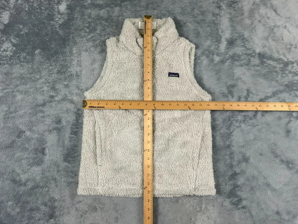 CHALECO NIÑA PATAGONIA LOS GATOS EXTRA GRANDE (14) BLANCO POLAR CREMALLERA COMPLETA CUELLO SIMULADO Foto 4 de 4