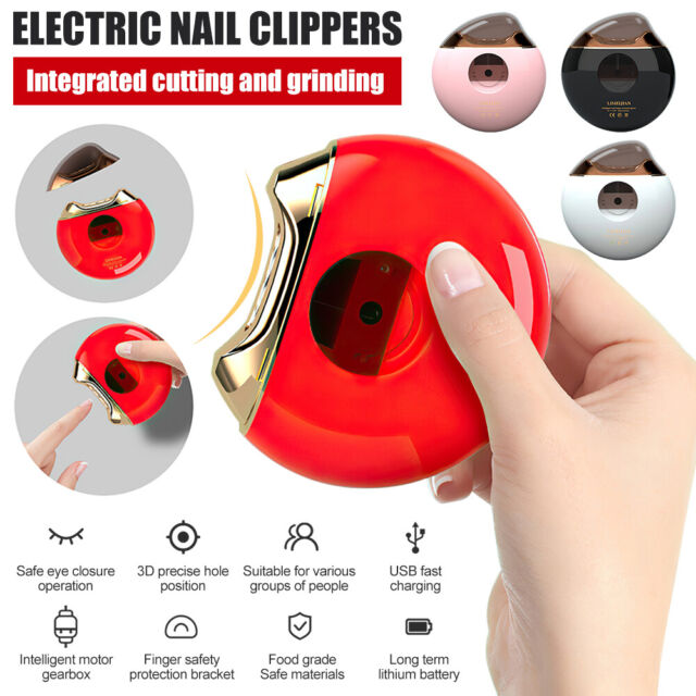 Electric Nail Clippers Kid Adult Automatic Nail Trimmer Portable USB Charging UK