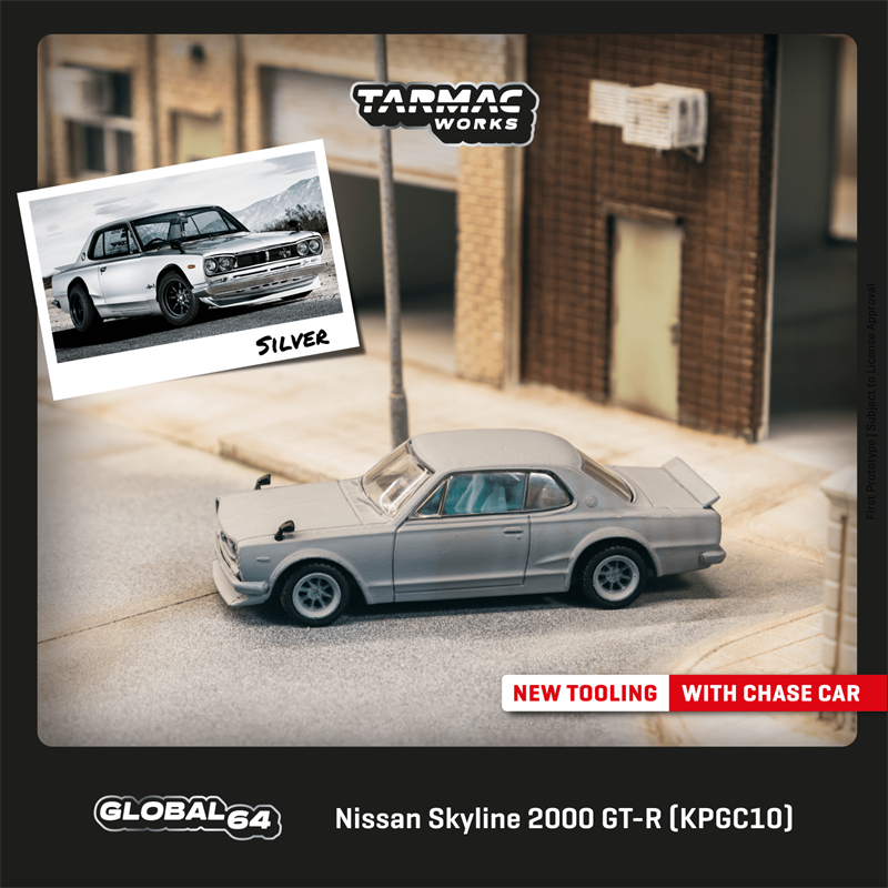 Tarmac Works 1:64 Nissan Skyline 2000 GT-R (KPGC10) Silver Model