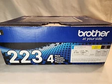 NEW GENUINE - BROTHER TN223 FULL SET TONER CARTRIDGES - TN2234PK - SEALED BAGS
