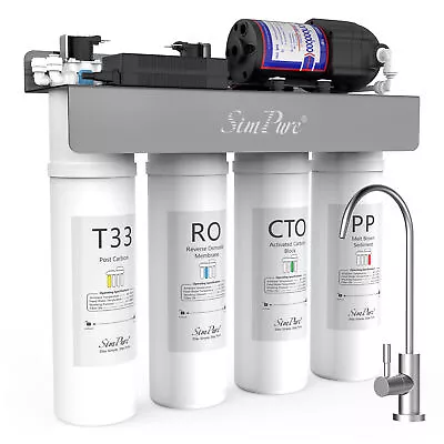 Upgrade SimPure WP2-400GPD 8 Stage Reverse Osmosis Water Filter System 0 TDS