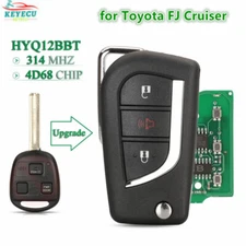 for Toyota FJ Cruiser Upgraded Remote Key fob 314MHZ 4D68 Chip FCCID: HYQ12BBT