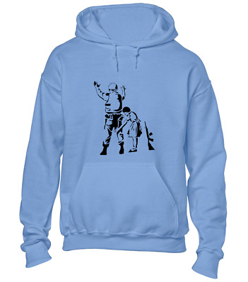 SOLDIER SEARCH BANKSY HOODY HOODIE COOL GRAFFITI ART URBAN ARTIST MODERN TOP