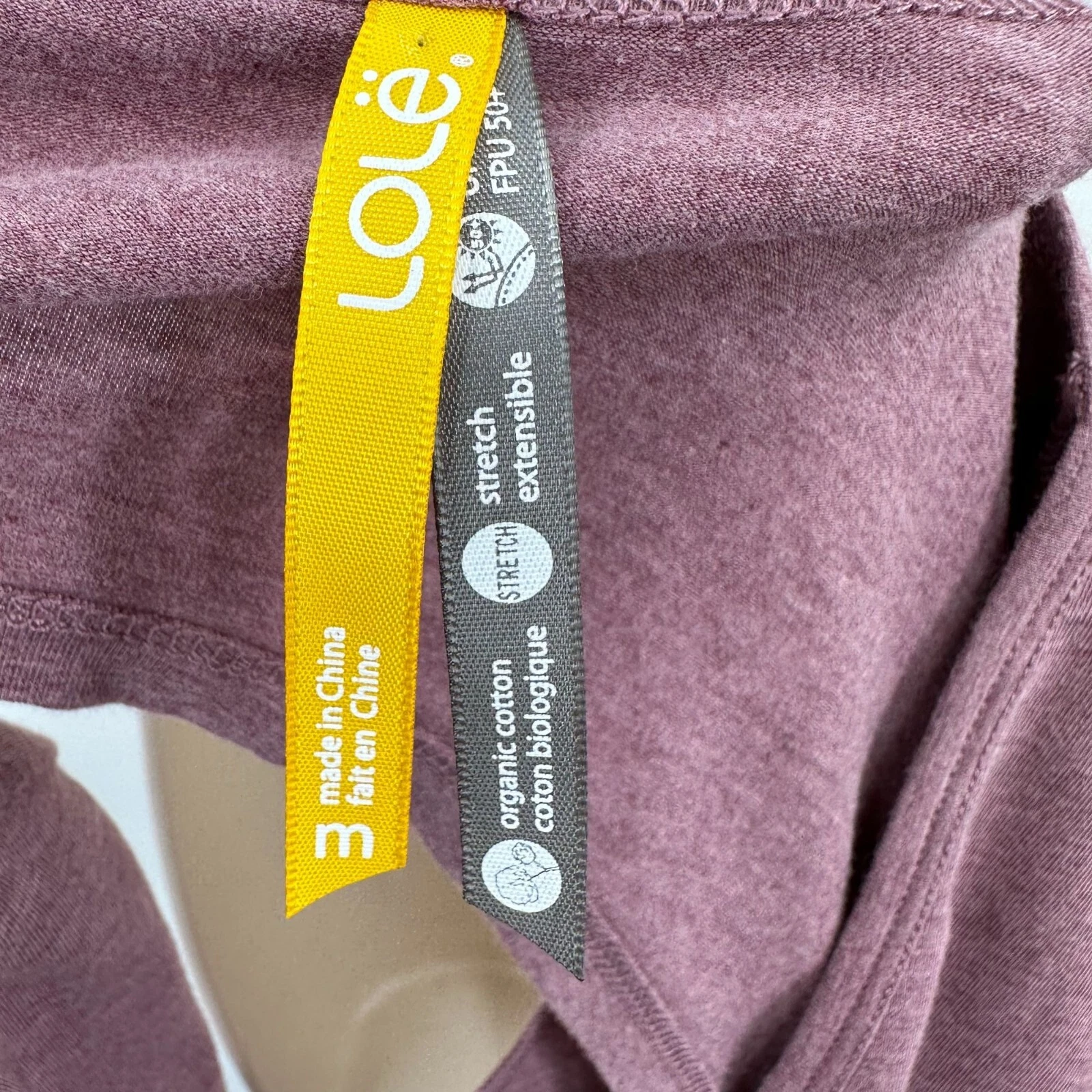 lole organic cotton blend long sleeve athleisure tunic dress 