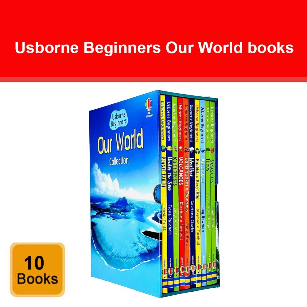 Usborne Beginners Our World 10 Books Box Collection Set Weather, Antactica
