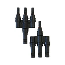 Renogy 3 to 1 Solar Panel Branch Connectors Solar Male and Female MMMF+FFFM
