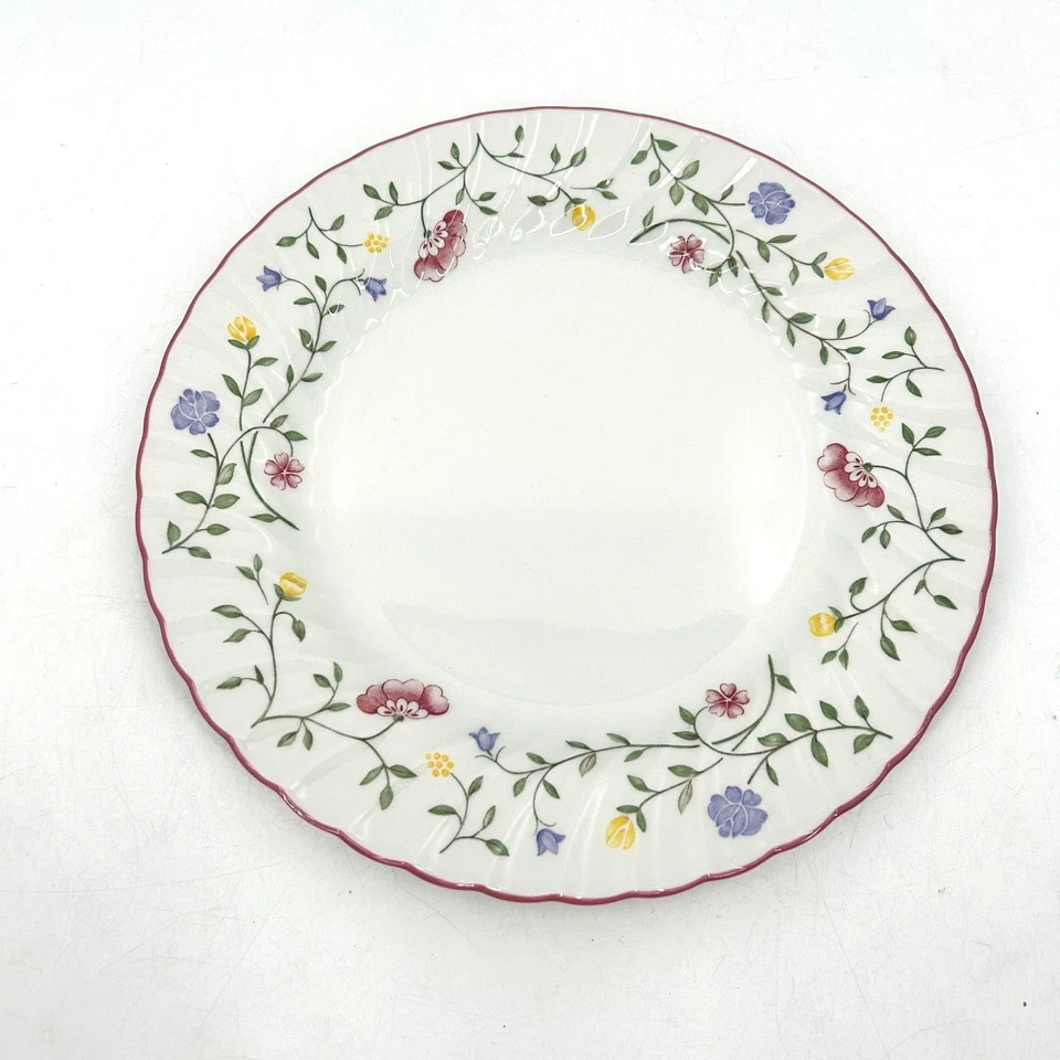 JOHNSON BROS. Juego de 4 Platos de Cena Inglaterra Vintage China Blanco Floral 9.75" Foto 2 de 4