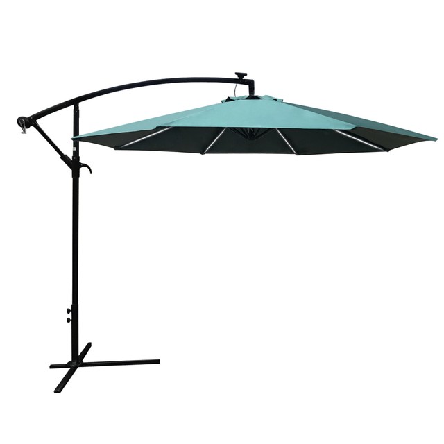 Ace Evert Offset Umbrella 8074 10 Ft Polyester Dark Green For Sale Online Ebay
