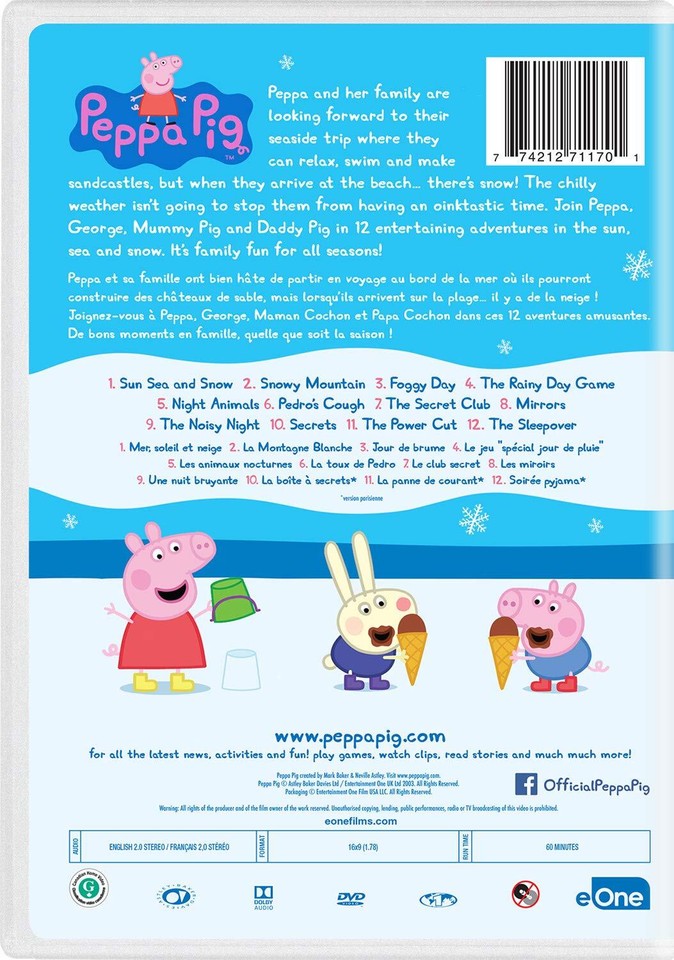 Peppa Pig Sun, Sea and Snow (DVD) 774212711701 eBay
