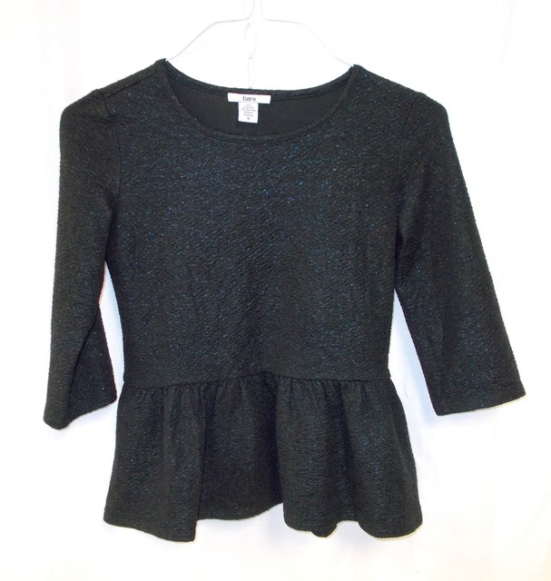 womens black peplum top