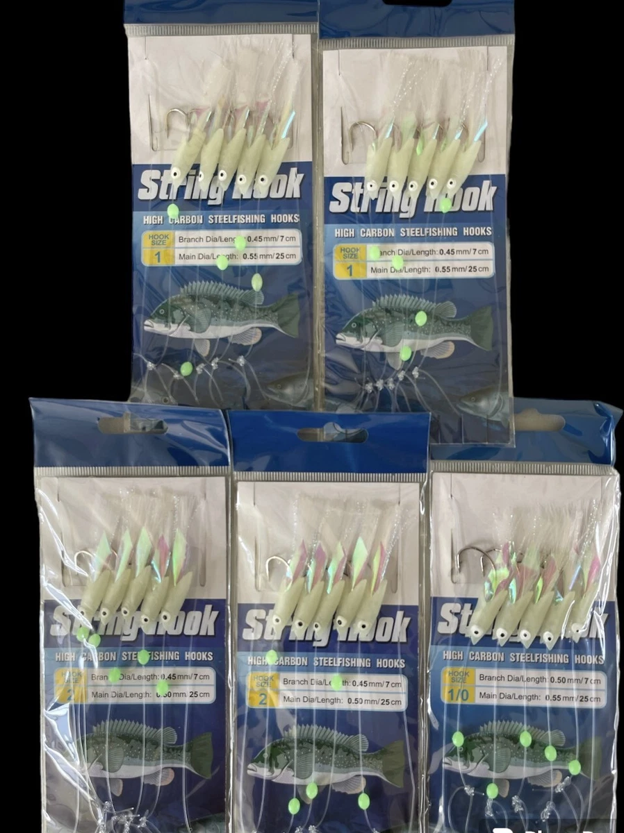Mackerel Fishing Rigs Sea Fishi 10 Pack Sabiki Mackerel Lures Bait ...