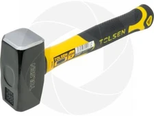 1KG 40oz Sledge Stoning Club Hammer Fiberglass Shaft Handle Rubber Coated Grip